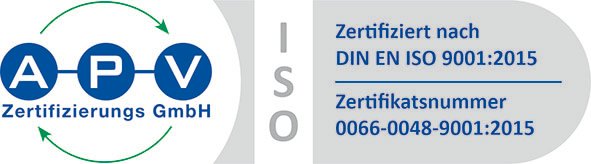 APV-Zertifikat-Logo DIN-ISO 0066-0048-9001-2015